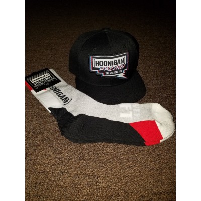 Official Hoonigan Racing Division Hat Pennzoil SnapBack Black with socks 840224112734 eb-15193779